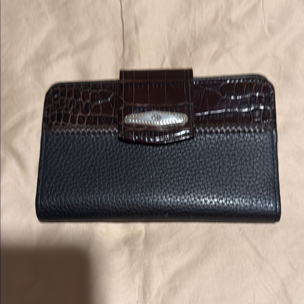 Brighton Black and Brown Textured Wallet